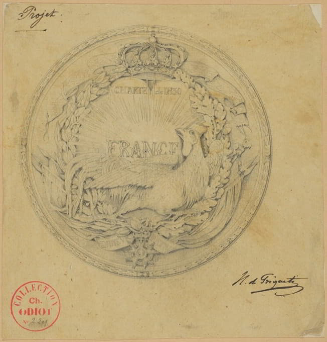 纪念1830年宪章的奖章设计