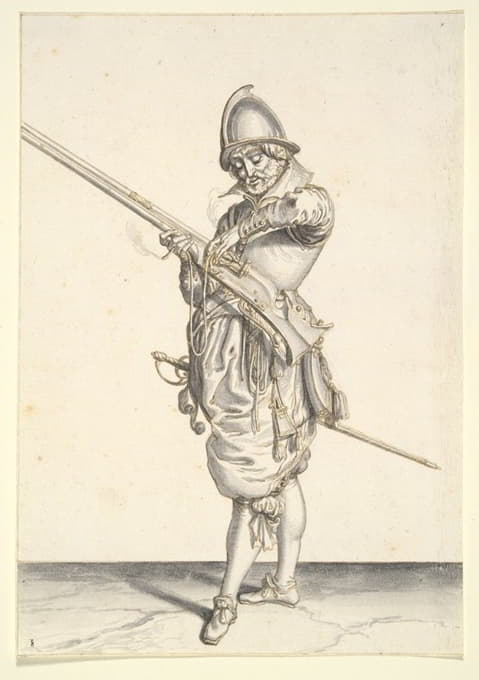 Jacob de Gheyn II - Soldier Preparing to Fire a Caliver