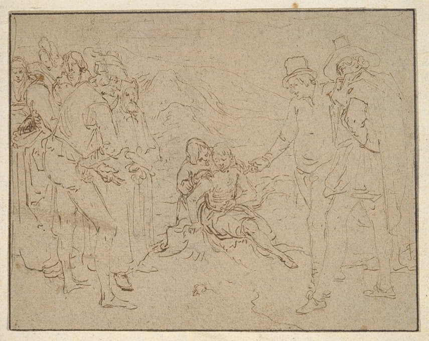 Jacob de Gheyn II - Job on a Dunghill, Tried by his Friends