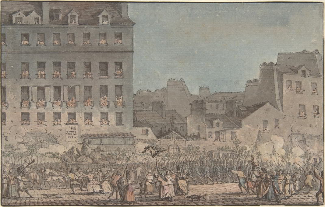 Jacques-François-Joseph Swebach - Louis XVI Entering Paris, October 6, 1789