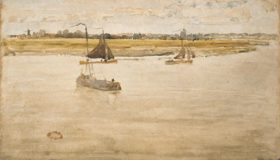 James Abbott McNeill Whistler - Gold and Brown; Dordrecht