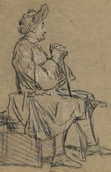 Jean-Baptiste-Siméon Chardin - Study of a Seated Man