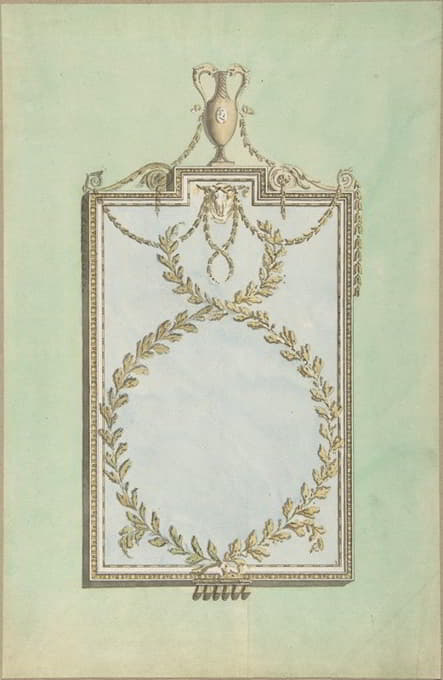 John Yenn - Design for a Mirror Surmounted by a Vase