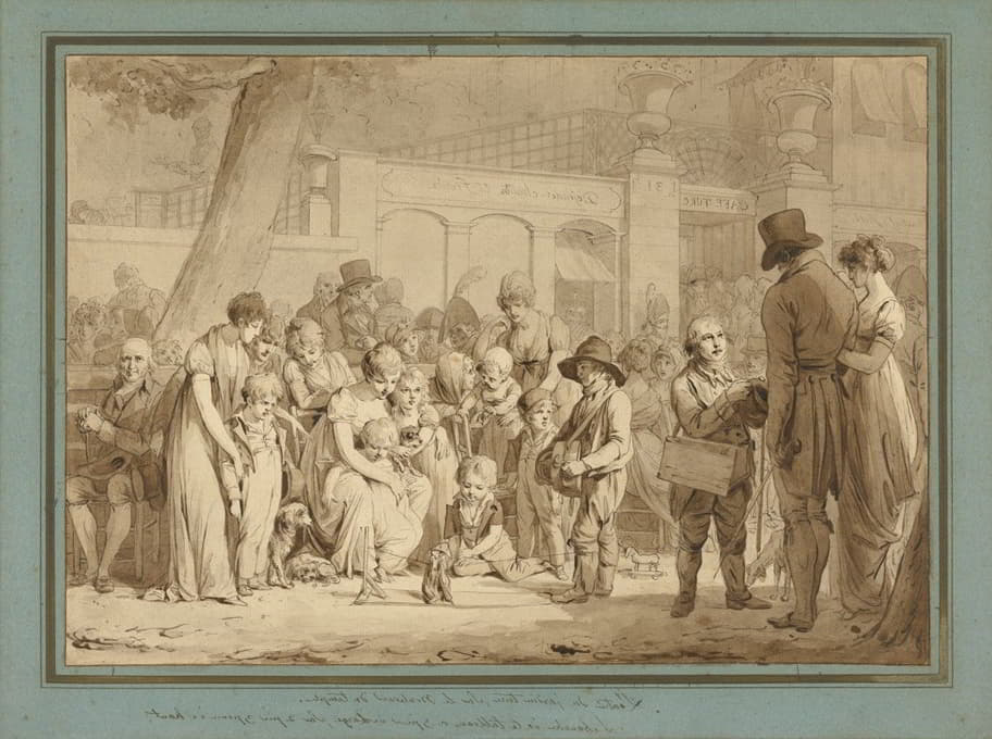 Louis Léopold Boilly - Compositional Drawing for ‘Entrance to the Jardin Turc’