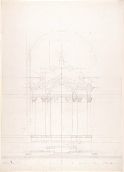Luigi Vanvitelli - Design for the high altar of the Gesù Nuovo, Naples