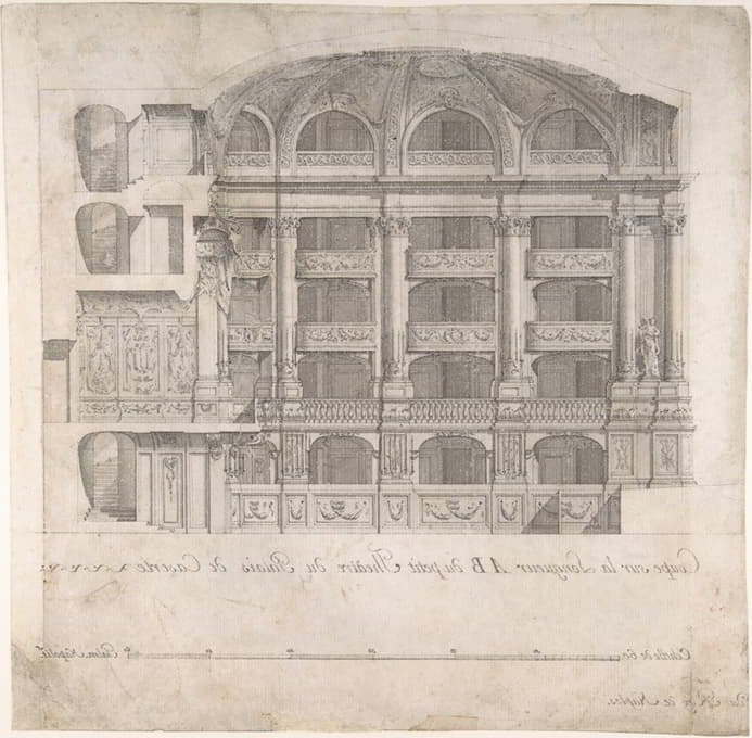Luigi Vanvitelli - Longitudinal Section of the Small Theater in the Palace at Caserta