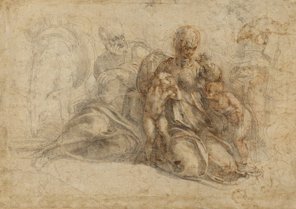 Michelangelo - The Holy Family with the Infant Saint John the Baptist