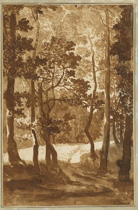Nicolas Poussin - A Path Leading into a Forest Clearing