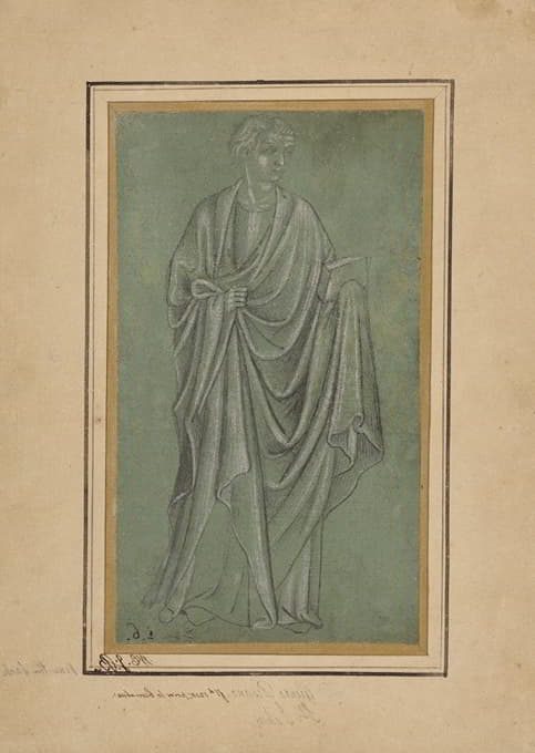 North or Central Italian School - A Draped Figure Holding a Book