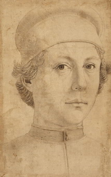 一个年轻人的肖像，头和肩，戴着帽子