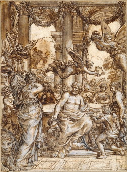 Pietro da Cortona - Cybele before the Council of the Gods