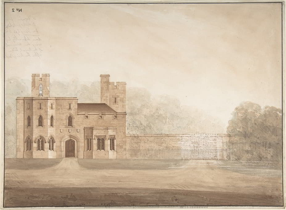 Sir Jeffery Wyatville - Design for Bishopsgate Lodge, at Windsor Castle, Berkshire
