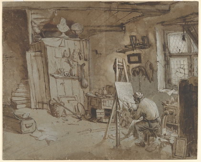 Thomas Wijck - A Painter at Work in his Studio