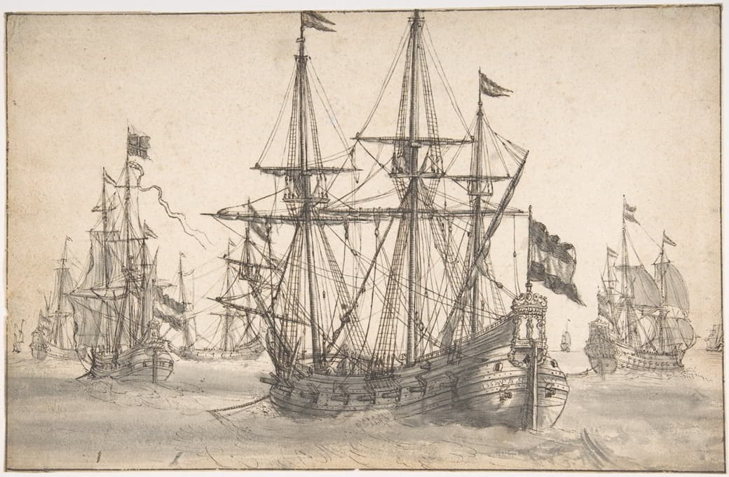 荷兰士兵在船上