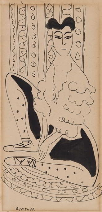 亨利·马蒂斯风格的珍妮特·布拉金肖像