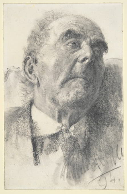 Adolph Menzel - Head of an Old Man