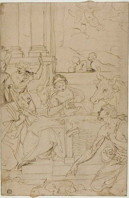 After Agostino Carracci - Adoration of the Shepherds