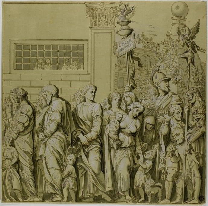 After Andrea Mantegna - Triumphs of Julius Caesar; Canvas No. VII