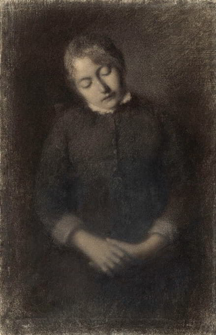 艺术家妻子睡着的肖像（玛丽·吉卢克斯）