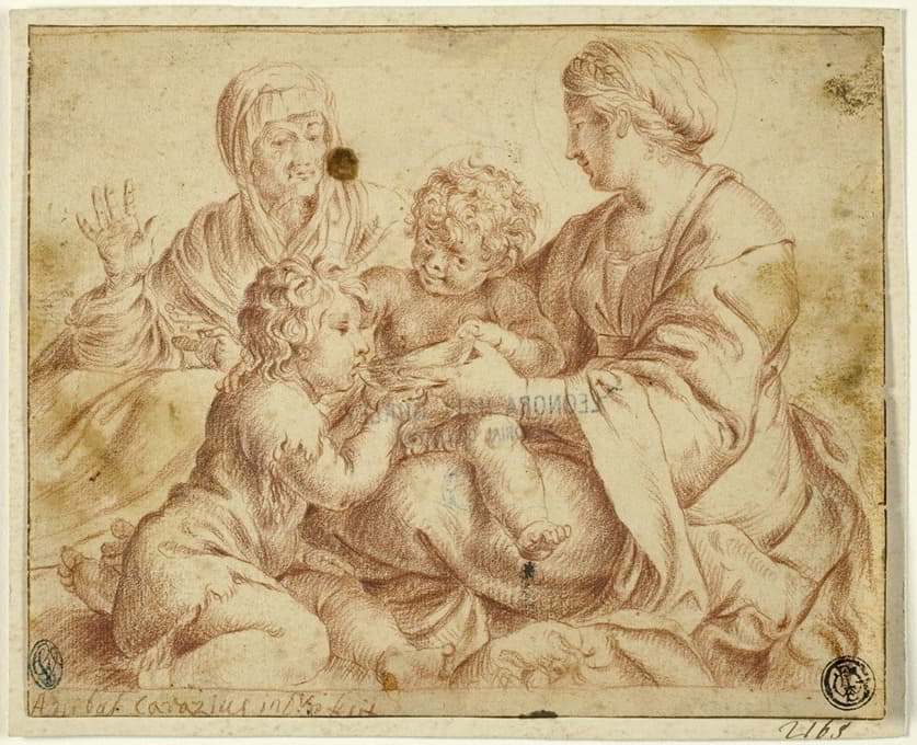 圣母玛利亚和圣子伊丽莎白和施洗约翰