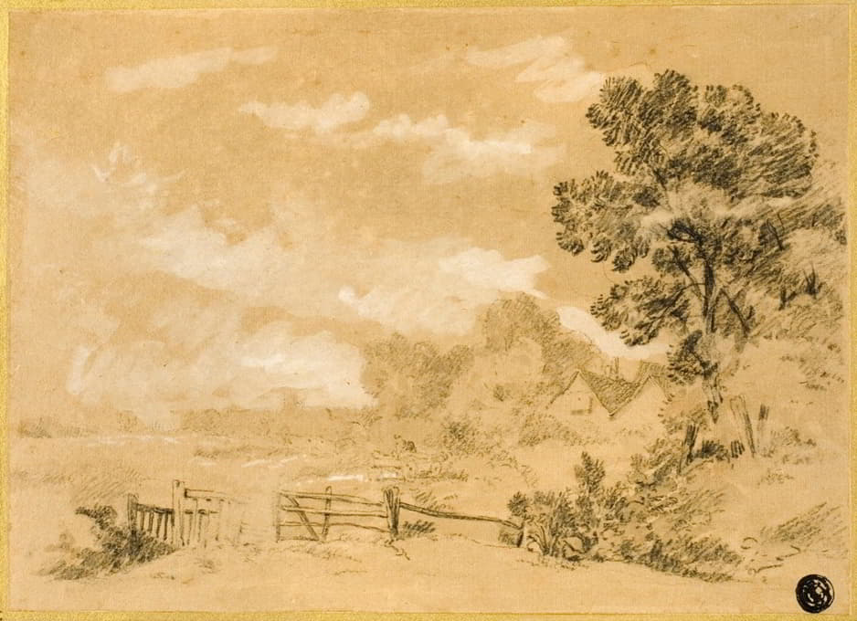 Augustus Wall Callcott - Landscape with Stile