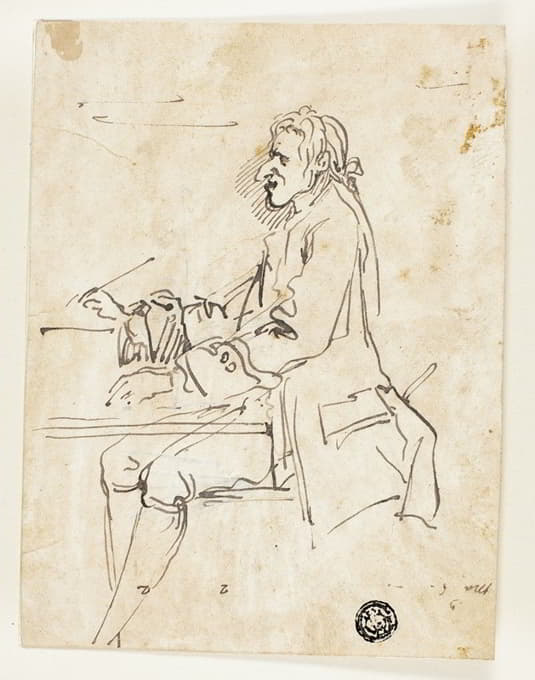 Carlo Marchionni - Caricature of Man Writing