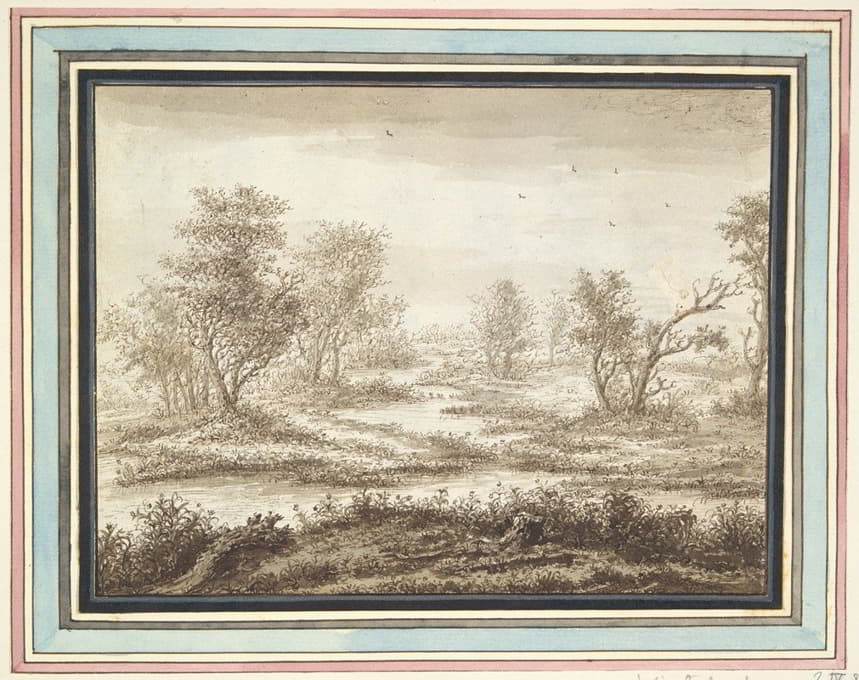 Adriaen Hendriksz. Verboom - Trees in a Marshy Land