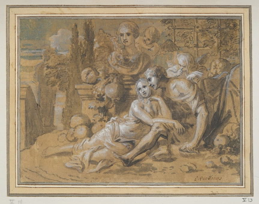 Erasmus Quellinus the younger - Amorous Couple in a Landscape