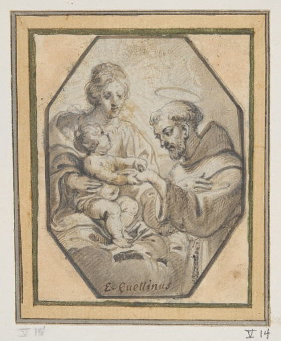 Erasmus Quellinus the younger - Madonna and St. Francis
