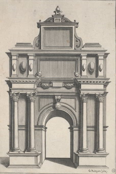 G. Autguers - Design for an Arch with Corinthian Columns