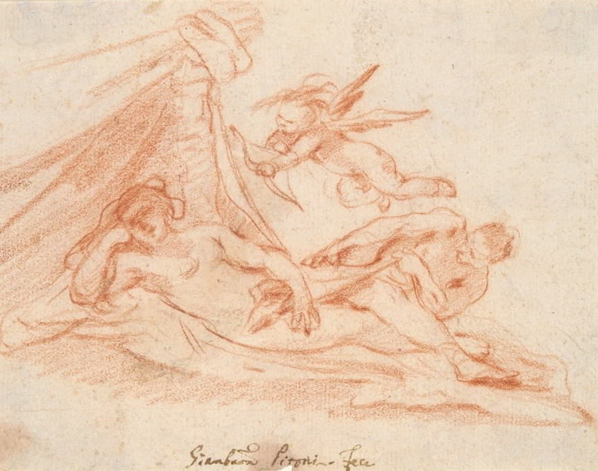 Giovanni Battista Pittoni the Younger - Nymph and Satyr