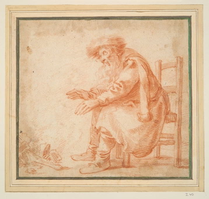 Pieter Jansz. Quast - Old Man Warming his Hands at a Fire