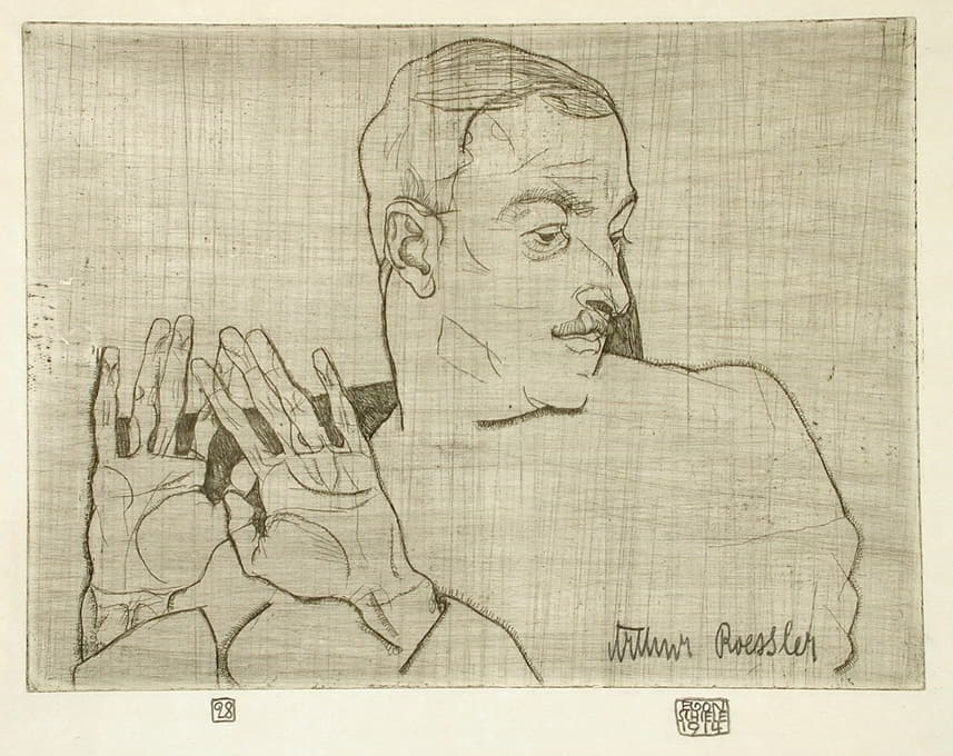 Egon Schiele - Portrait of Arthur Roessler