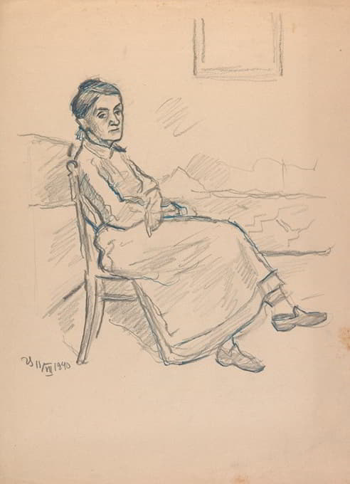 Ivan Ivanec - Kobieta siedząca na krześle we wnętrzu z oknem