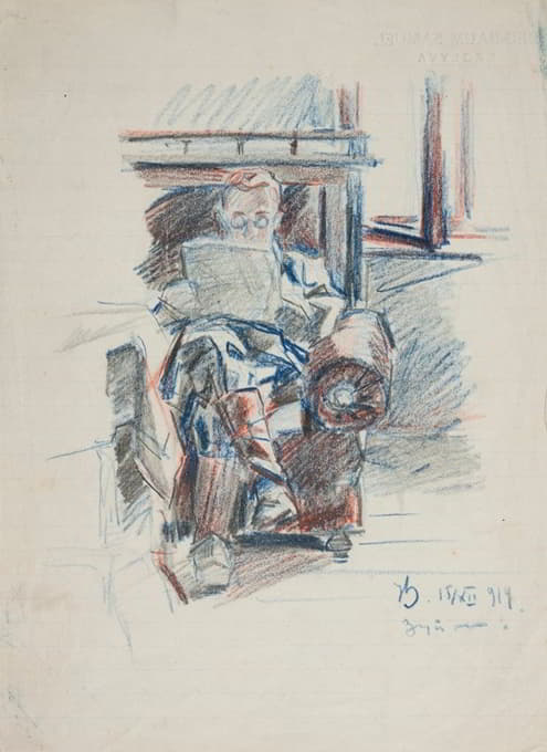 Ivan Ivanec - Mężczyzna siedzący na kanapie i czytający gazetę