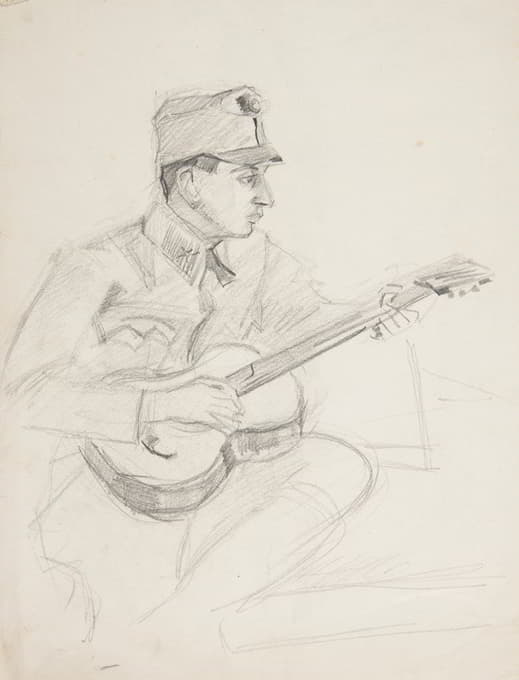 乌克兰病枪手军团的士兵（1914-1920年）弹吉他