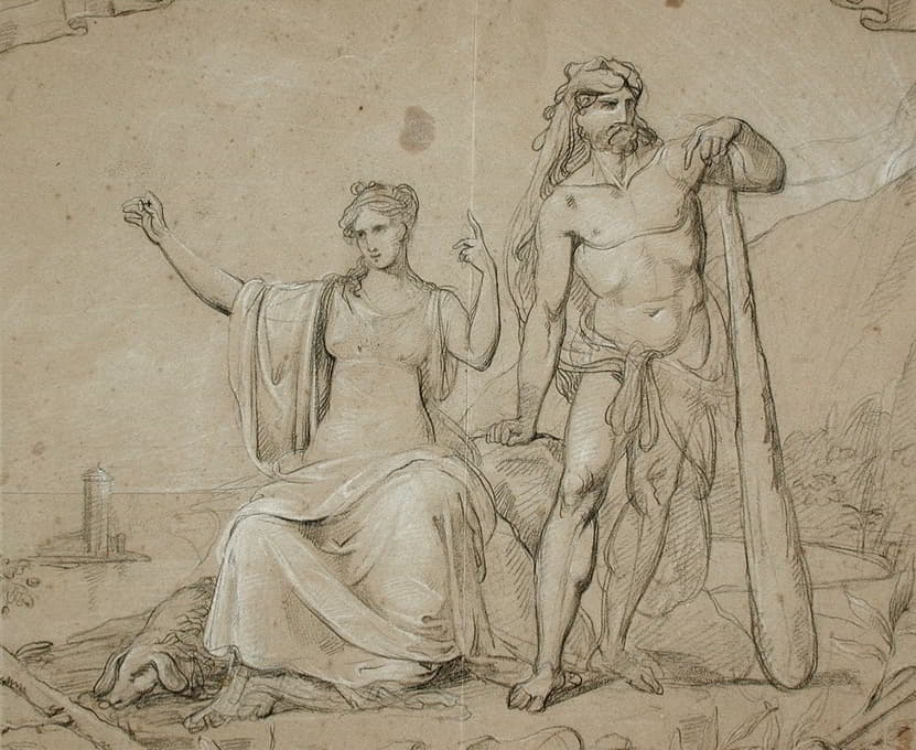 Anonymous - Hercules and Seated Woman