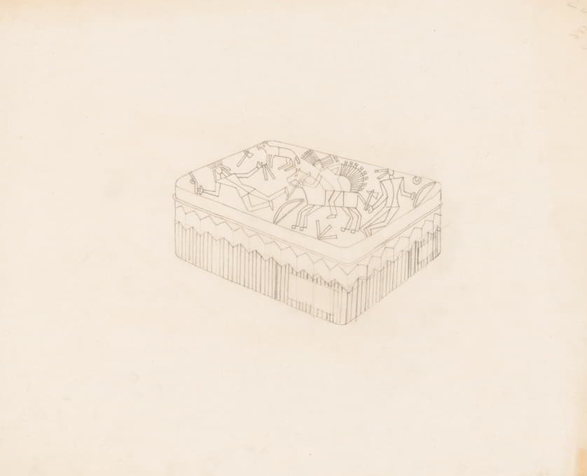 巴里奇尼糖果包装的平面设计图。三维习作，印度图案的长方形糖果盒