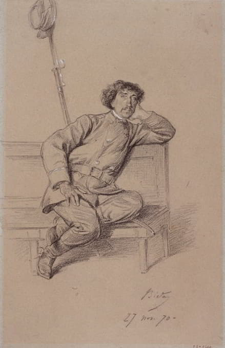 巴黎围攻期间查尔斯·加尼尔的肖像。