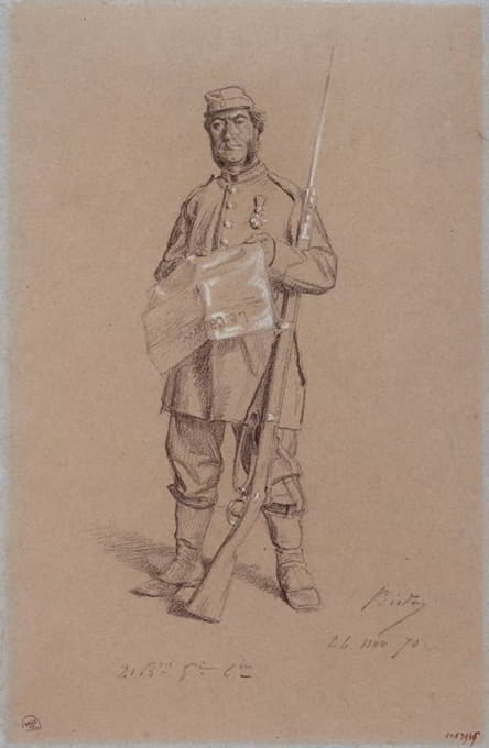 古米先生在巴黎围攻期间的肖像。