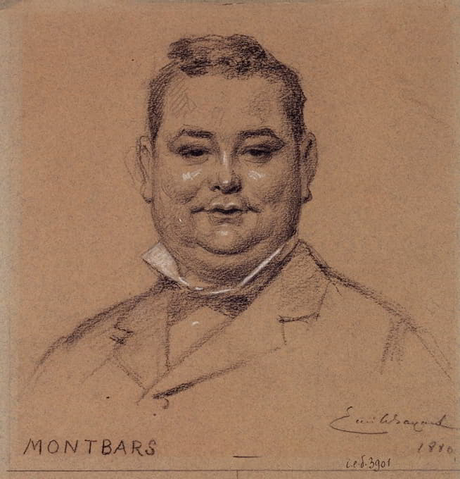 皇宫演员蒙巴斯的肖像。