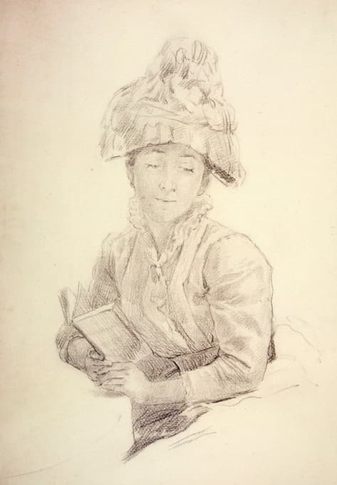 Marie Bracquemond - Etude pour ‘Le goûter’; Portrait de Louise Quivoron, soeur de l’artiste
