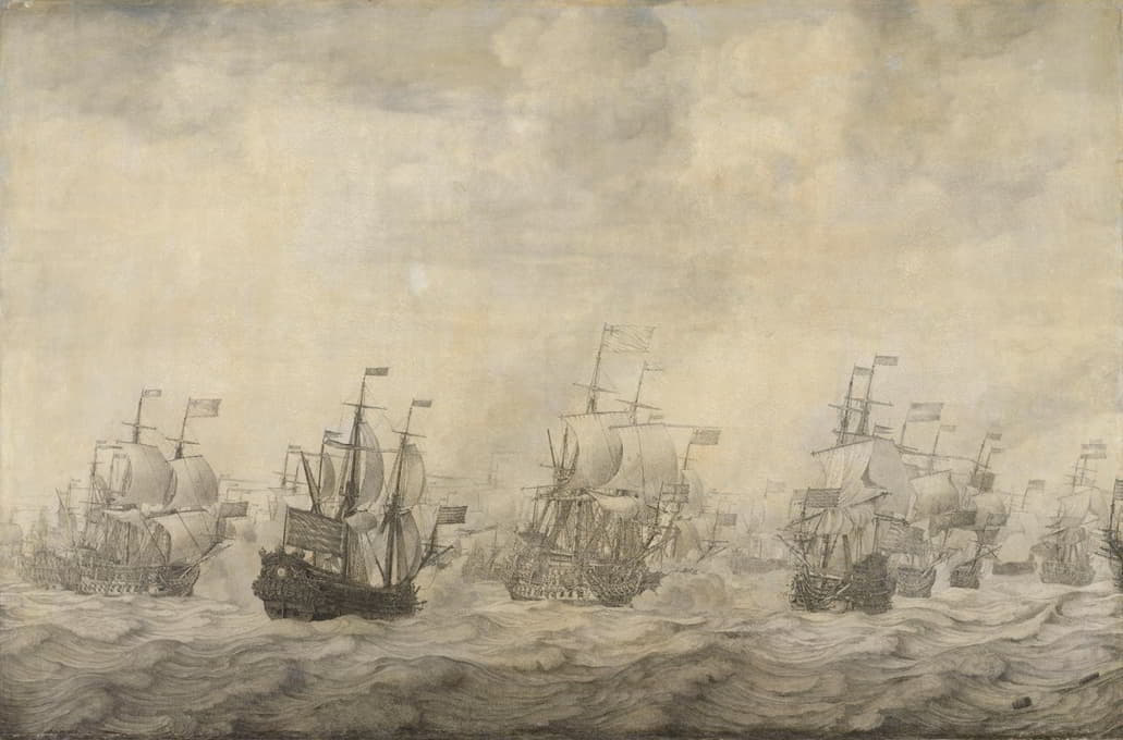 Willem van de Velde the Elder - Episode from the Four Days’ Battle, 11-14 June 1666, of the Second Anglo-Dutch War, 1665-67