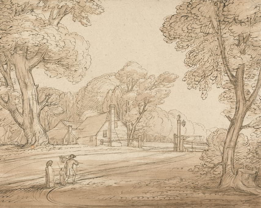 Benjamin West - Road Scene in Windsor Forest