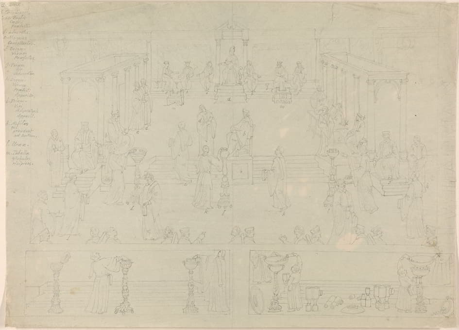 Edward Francis Burney - Design for Roman Government Chamber