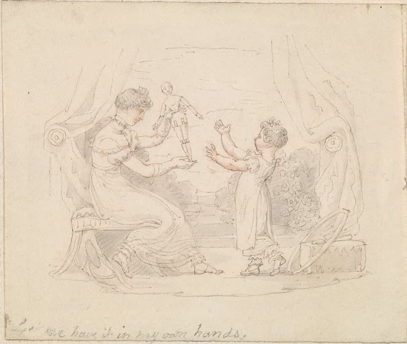 Edward Francis Burney - Illustration for The New Doll; Let me Have It in my Own Hands