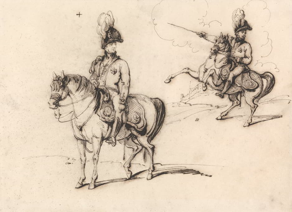 George Chinnery - Equestrian Studies of an English Officer