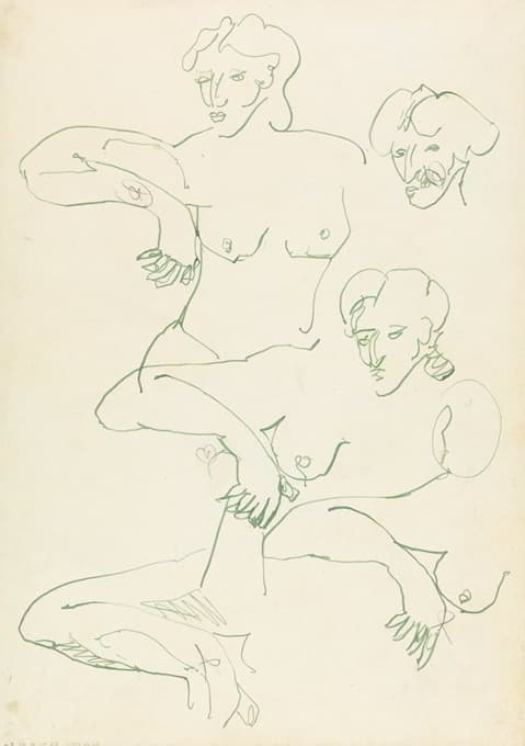 Henri Gaudier-Brzeska - Five Studies of a Female Figure