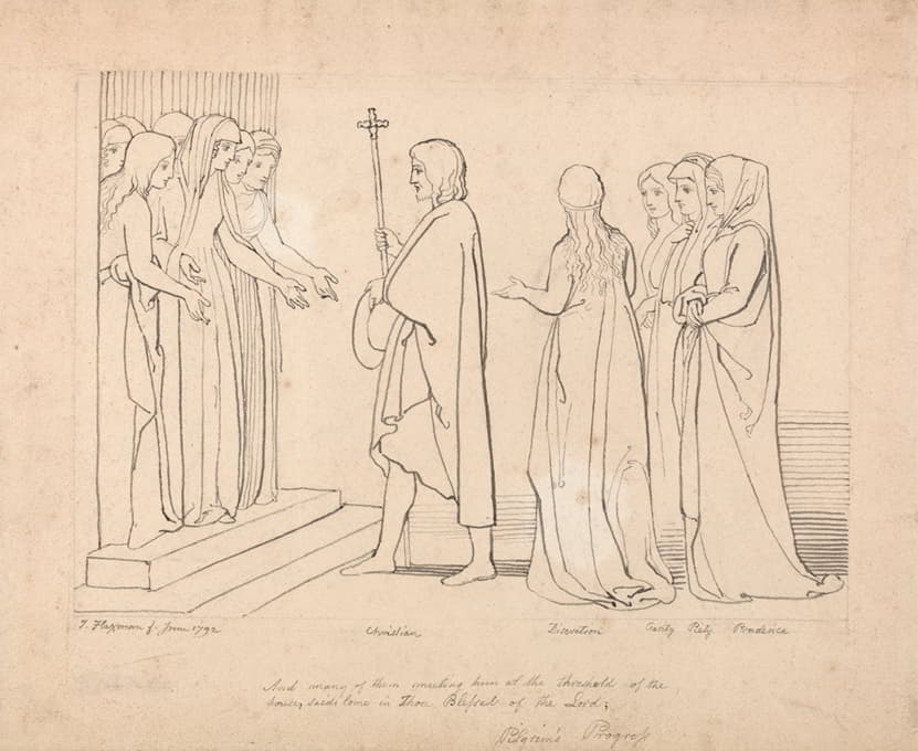 John Flaxman - Illustration to Pilgrim’s Progress