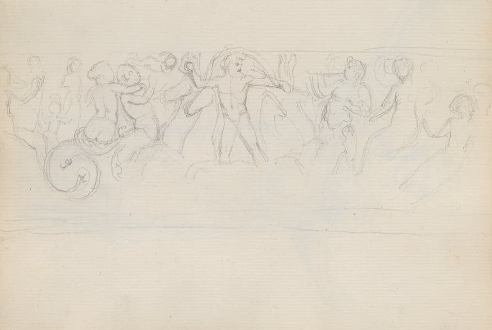 John Flaxman - The Marriage of Neptune and Amphitrite, Palazzo Lancellotti, Rome